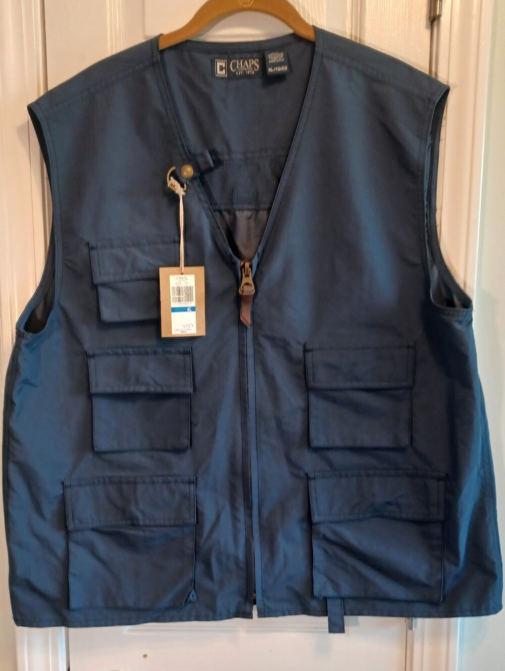 NWT Chaps Men's Navy Field Utility Vest XL Tactical Fishing Outdoors